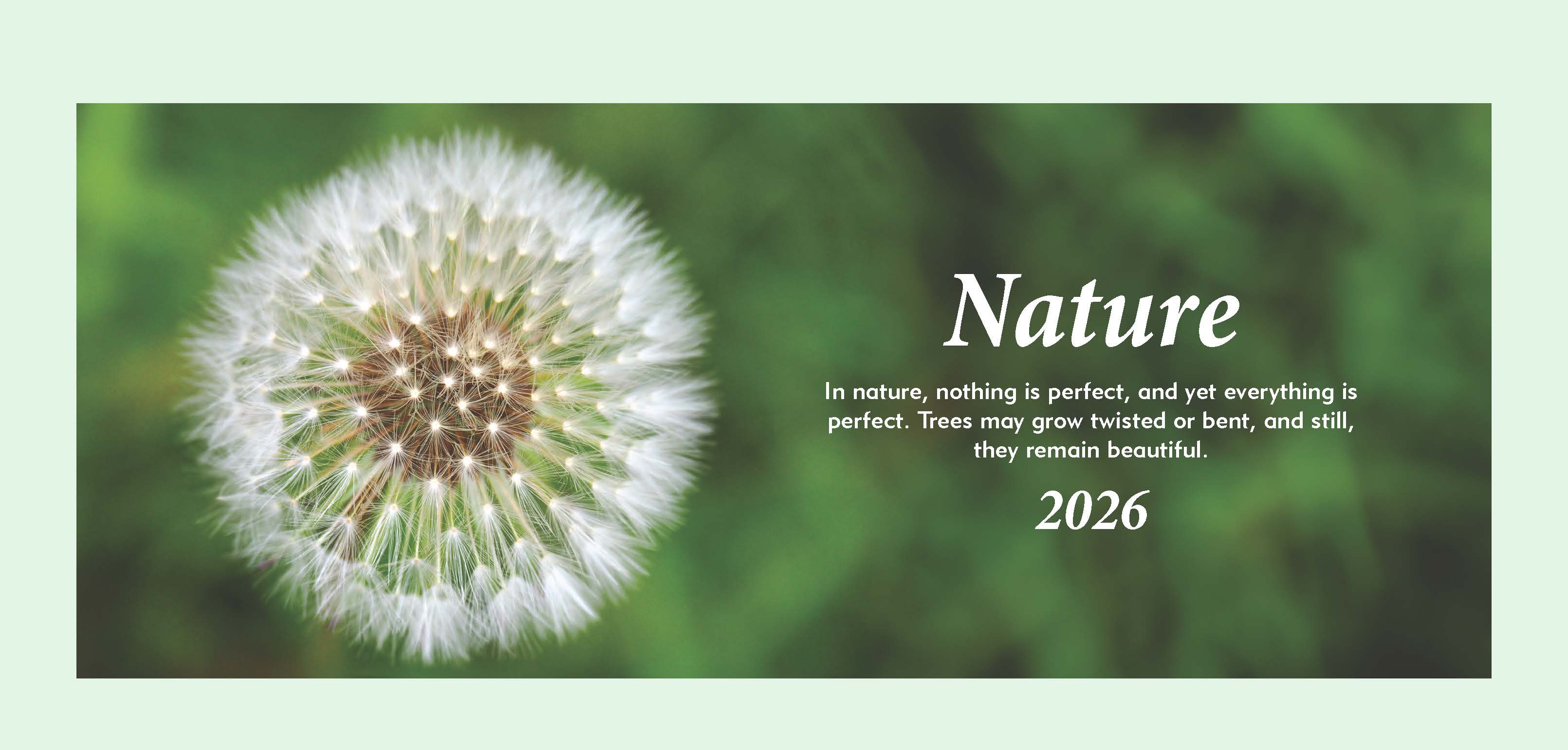 Desk calendar — nature imagery