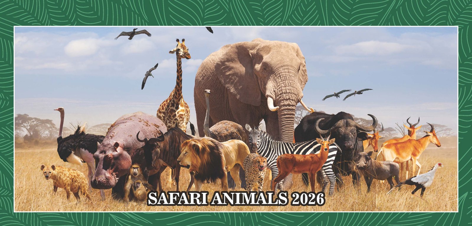 Safari Animals Desk Calendar