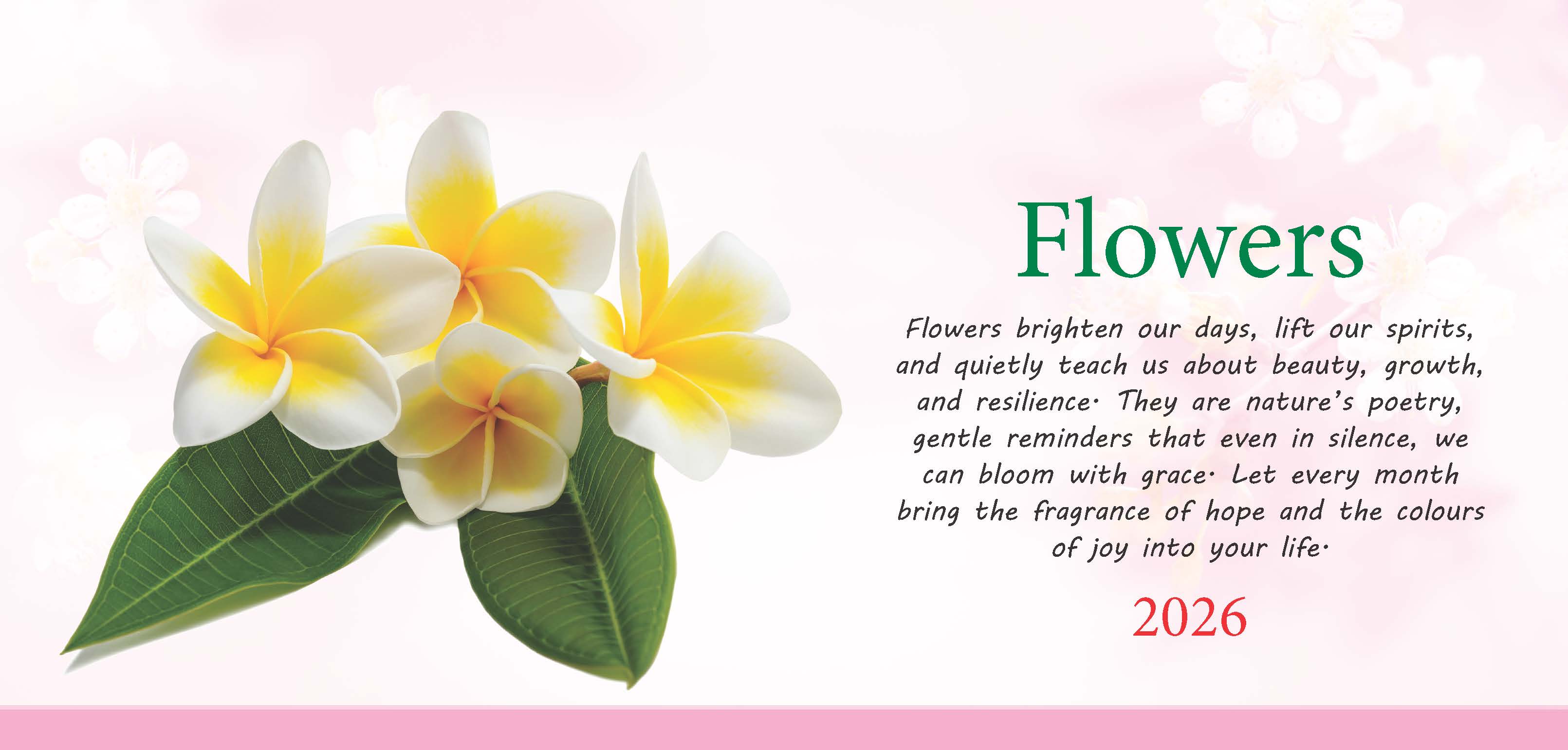 Flowers Desk Calendar