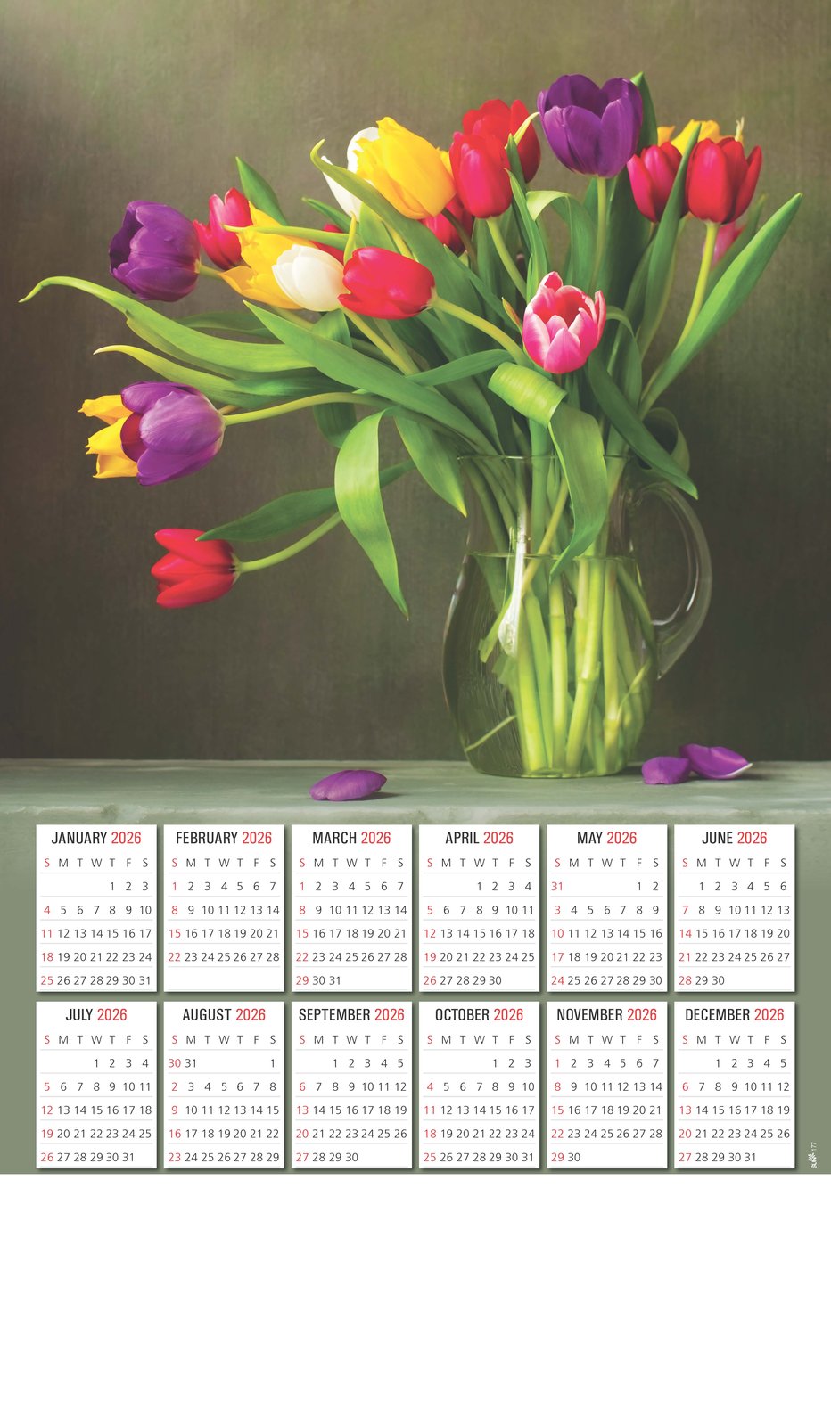 Flowers Wall Calendar