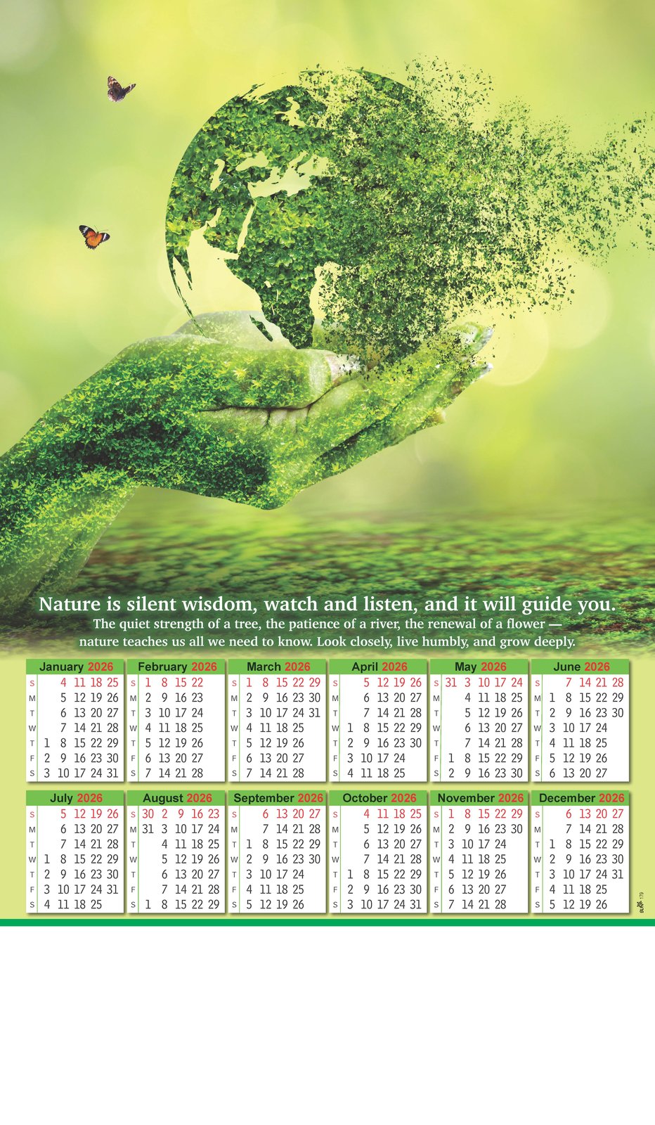 Save the environment Wall Calendar