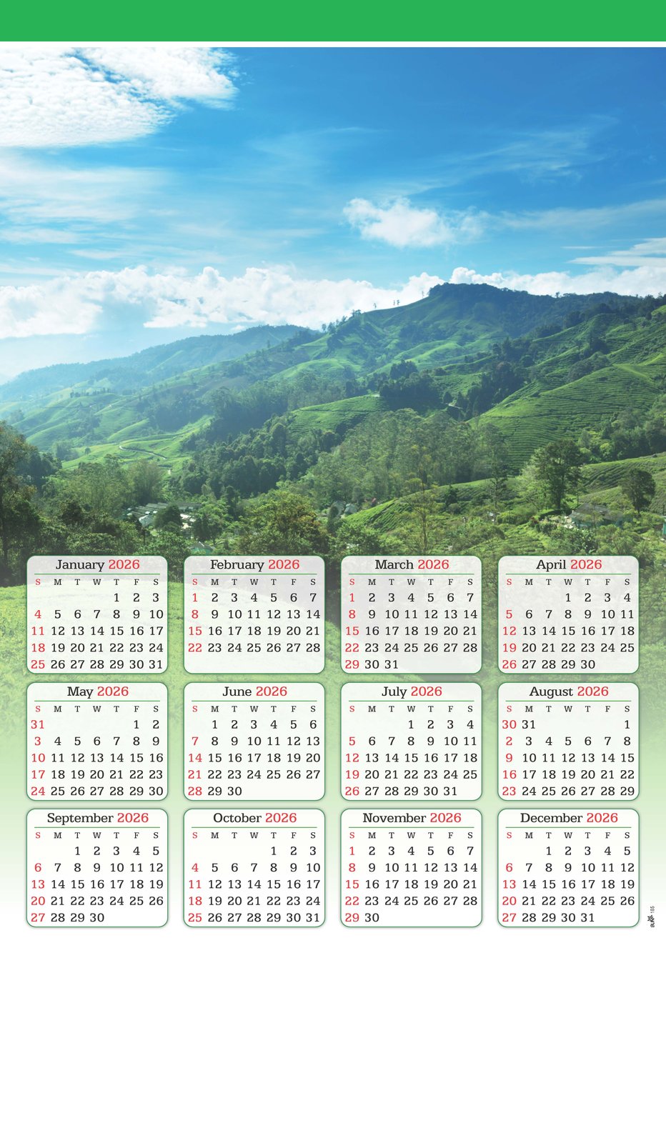 Go Green Wall Calendar