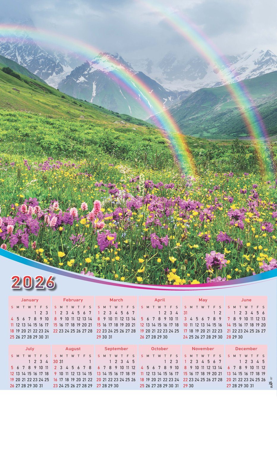 Flowering Scenery Wall Calendar
