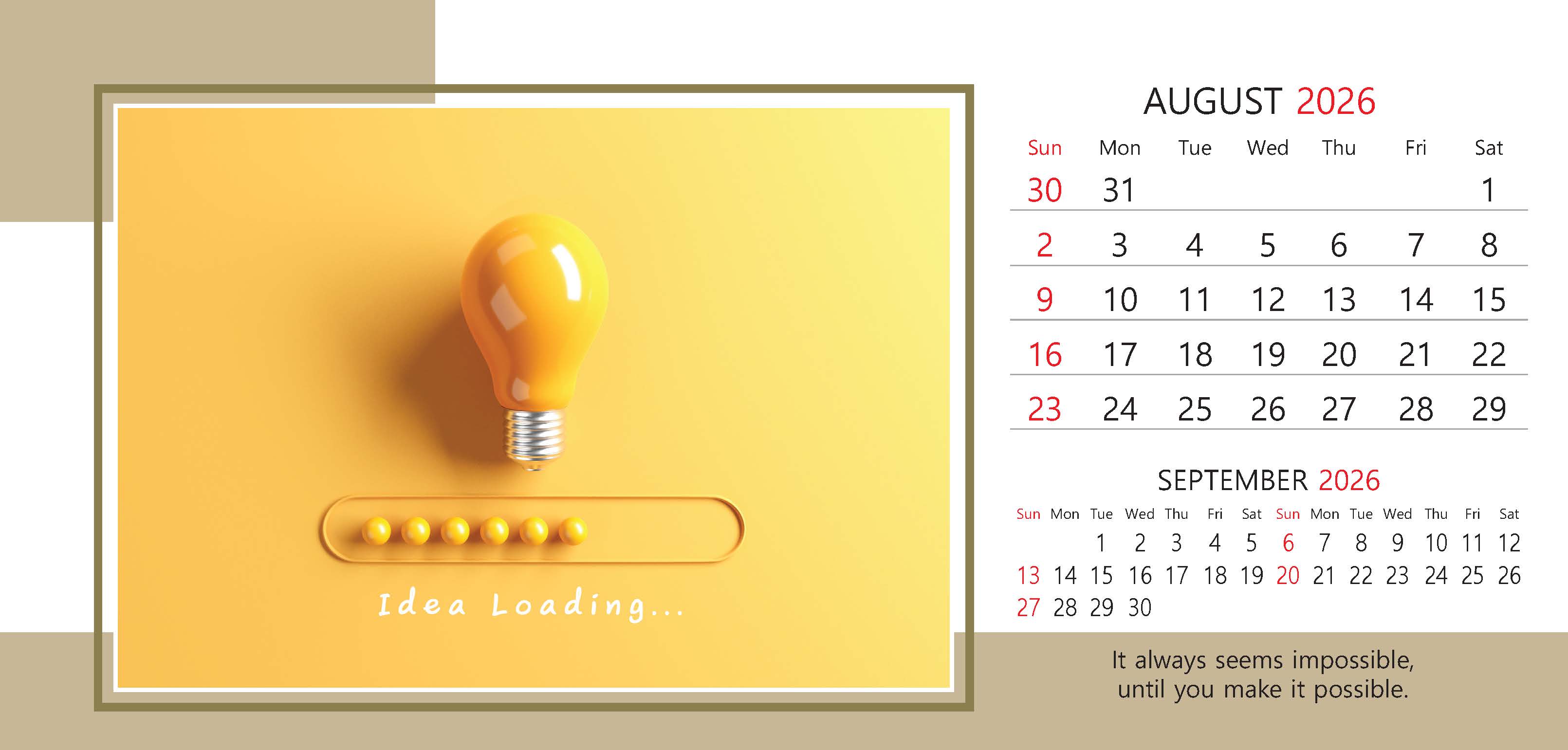 Ideas Desk Calendar