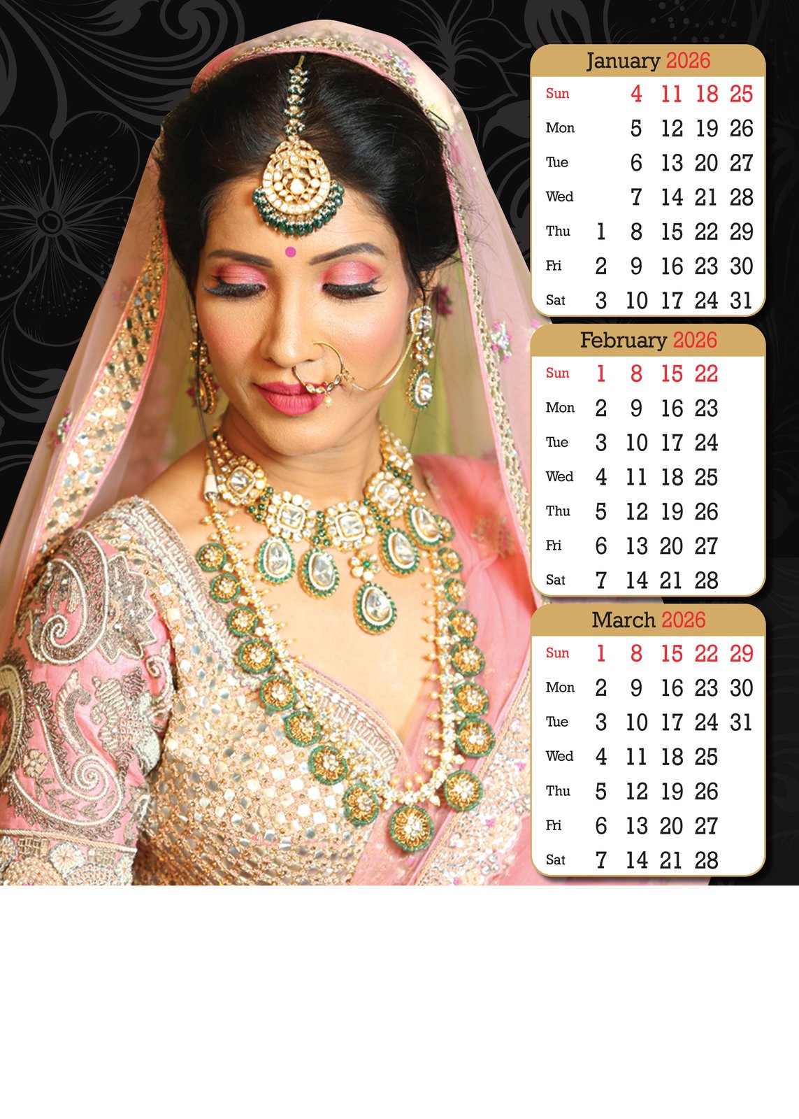 Jewellery Wall Calendar