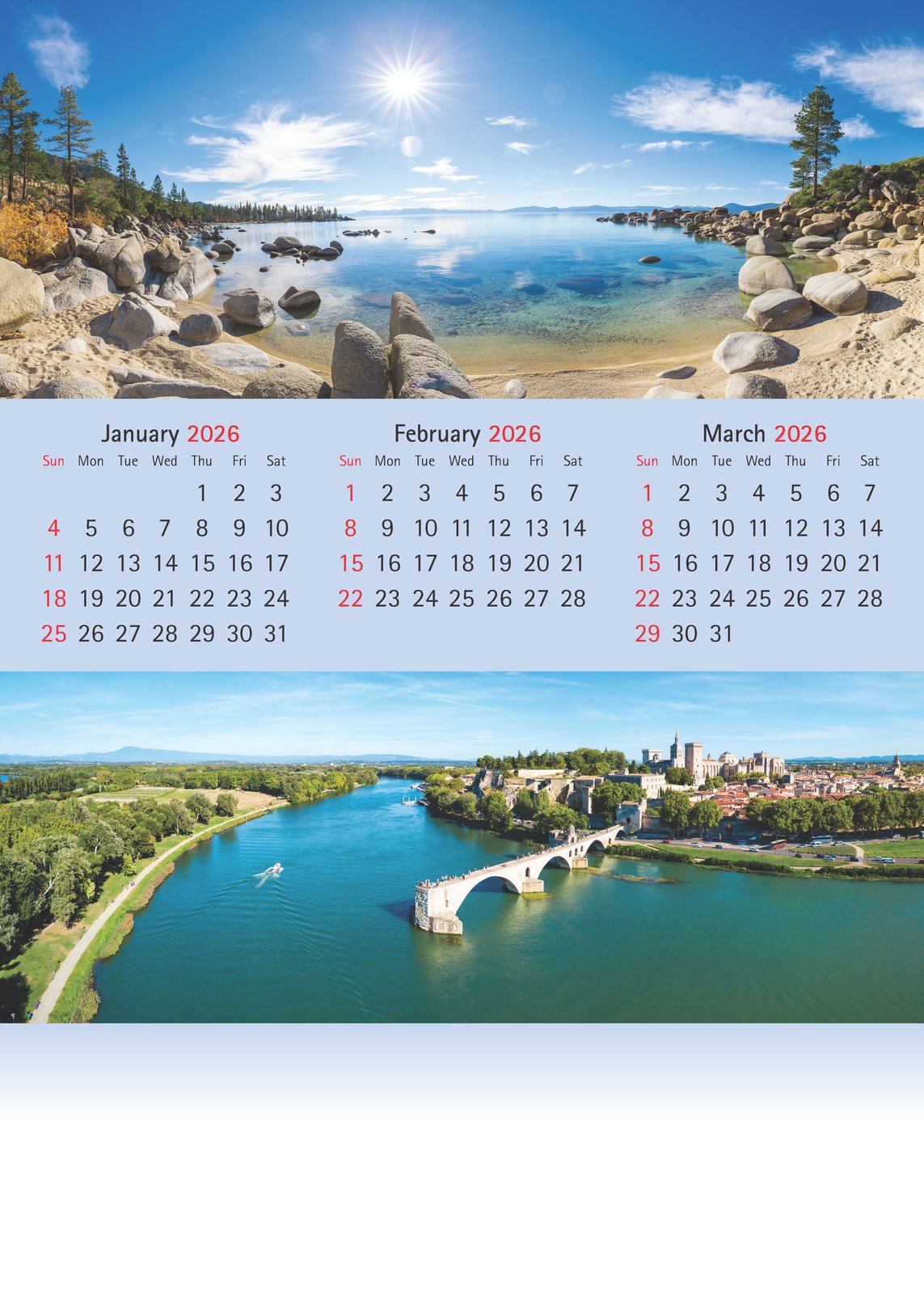 Panaromic Views Wall Calendar