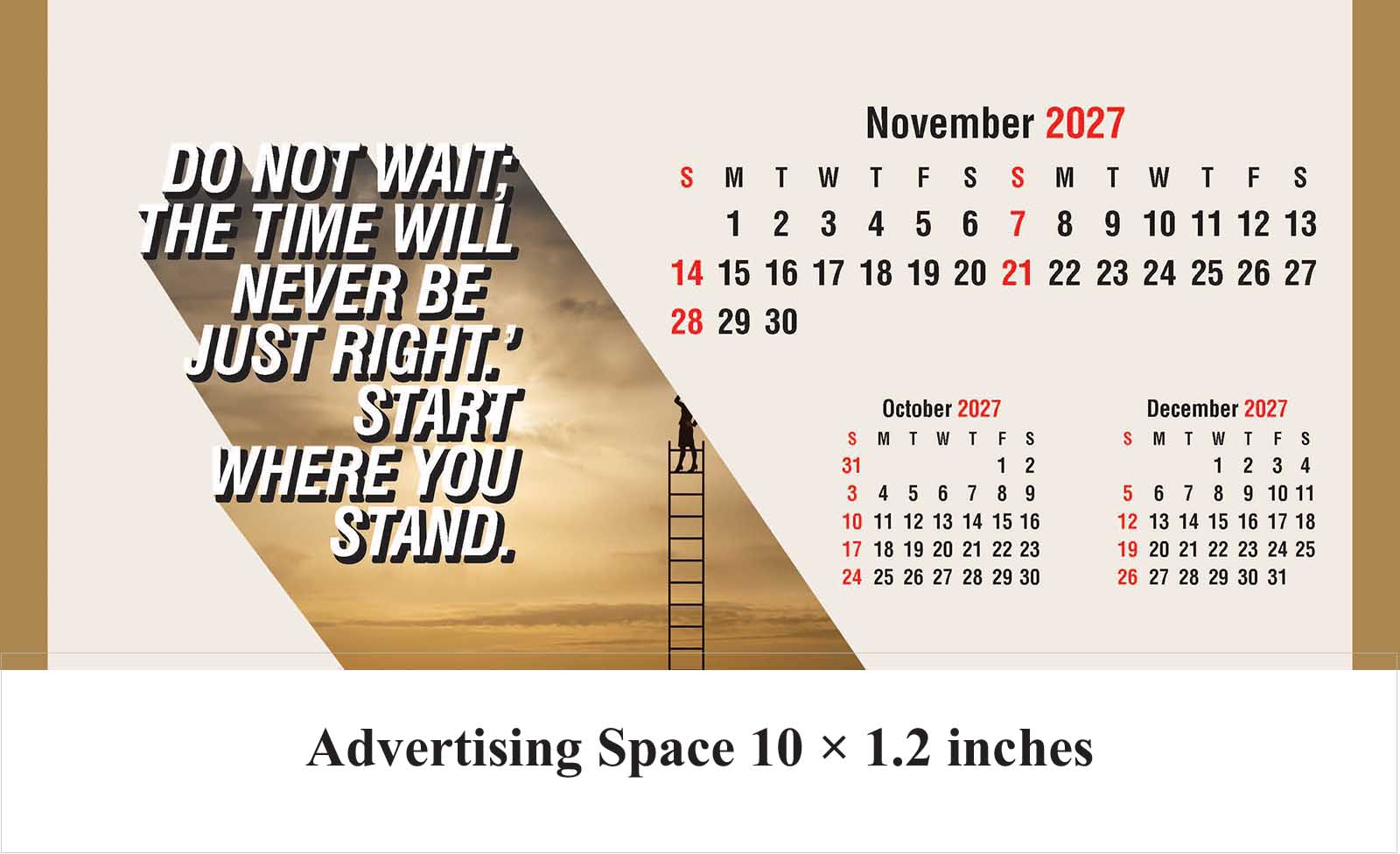 Think Bold Live Different Desk Calendar thumbnail 12