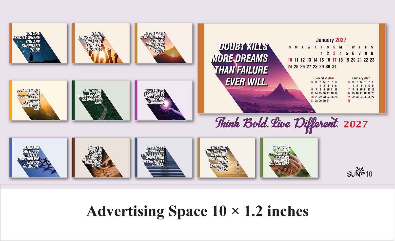 Think Bold Live Different Desk Calendar thumbnail 14