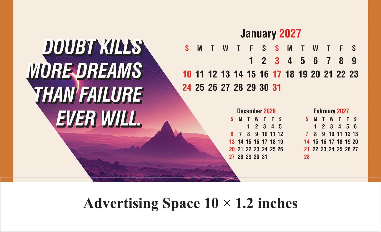 Think Bold Live Different Desk Calendar thumbnail 2