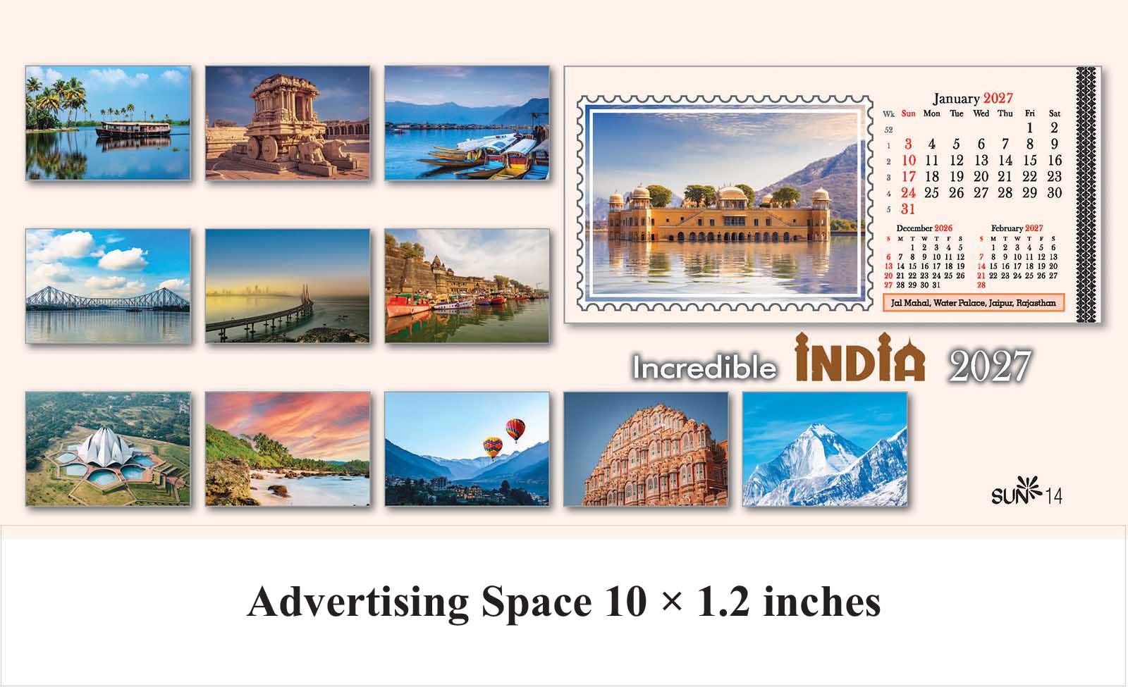 Incredible India Big Table Calendar thumbnail 14