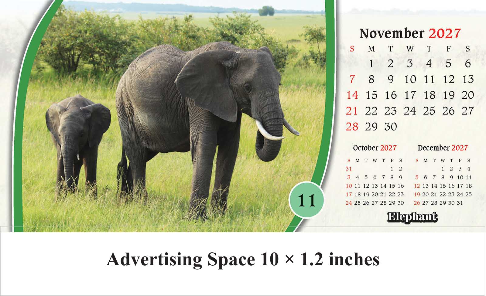 Safari Animals Desk Calendar thumbnail 12