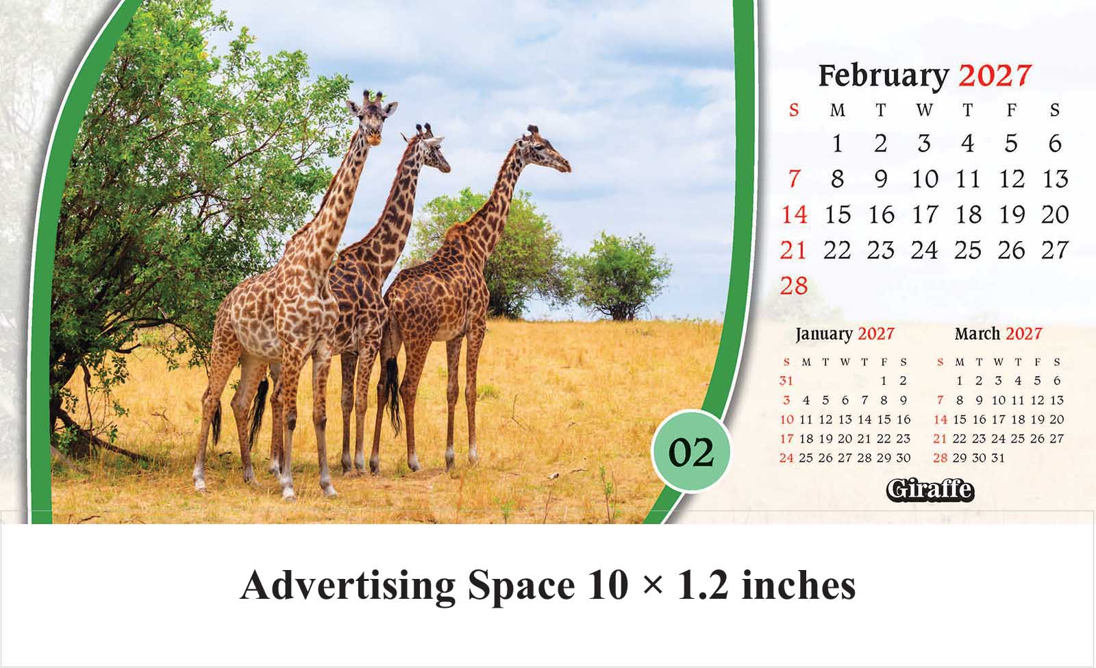 Safari Animals Desk Calendar thumbnail 3