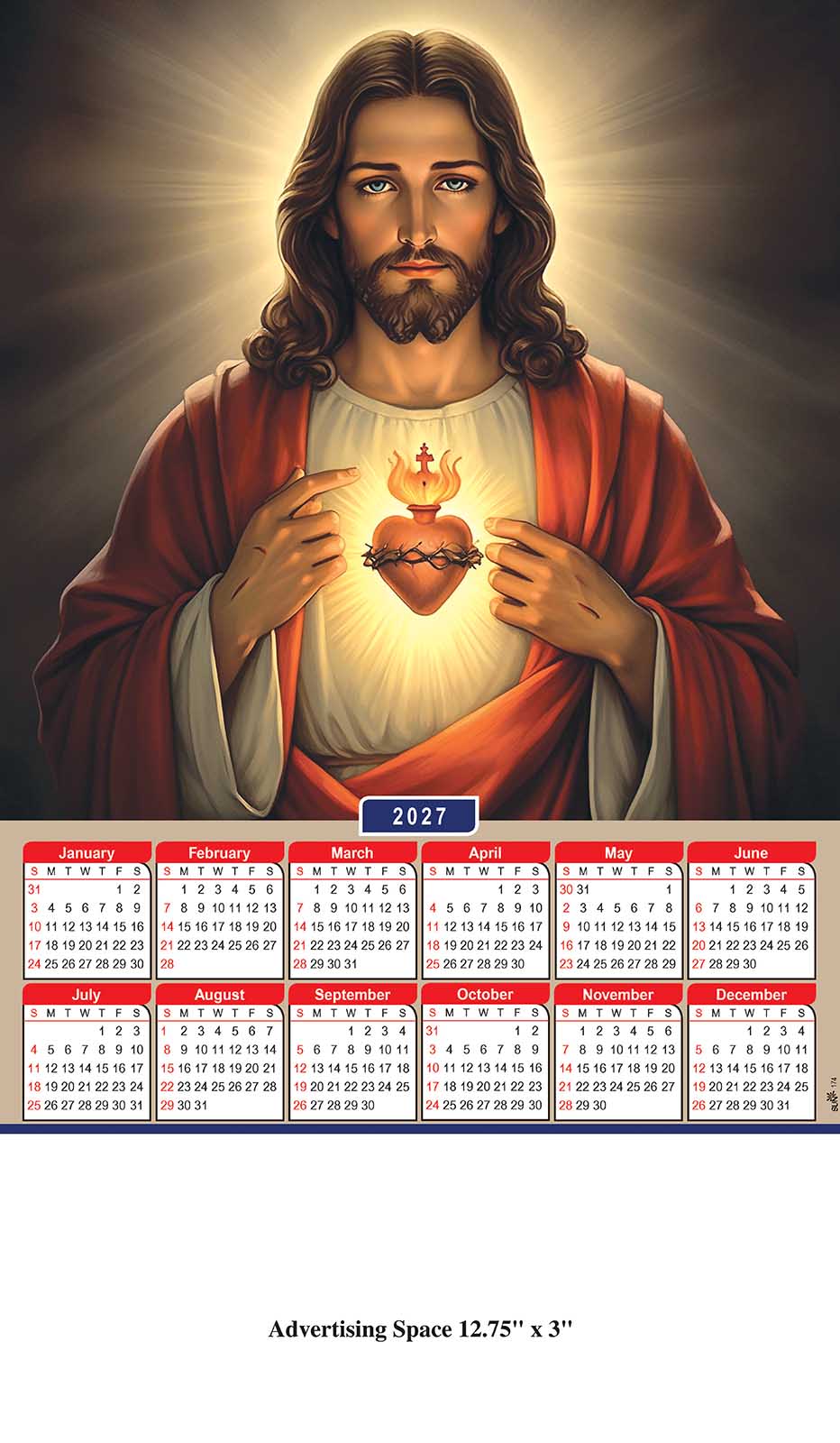 Jesus Christ Wall Calendar