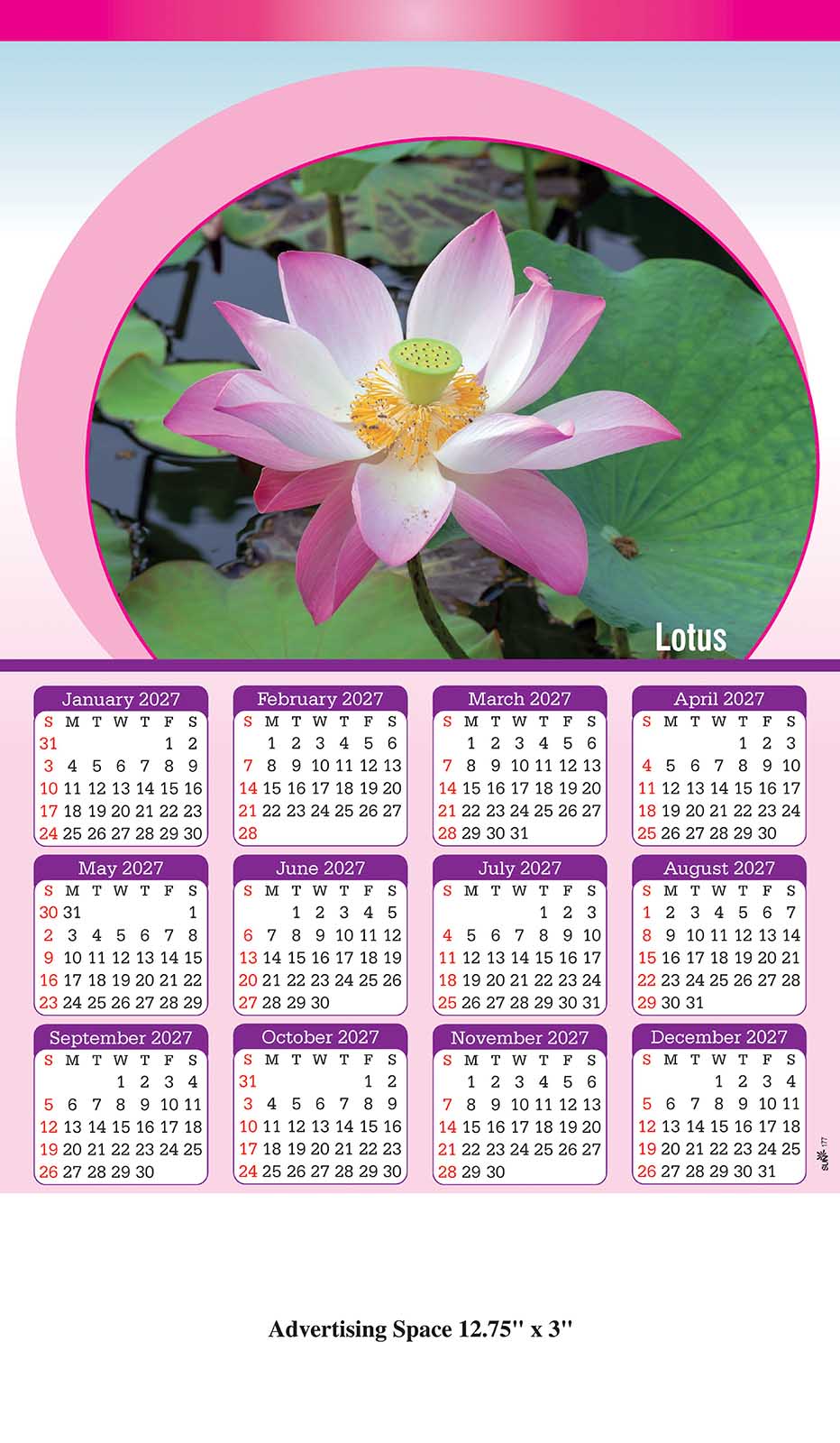 Flowers Wall Calendar