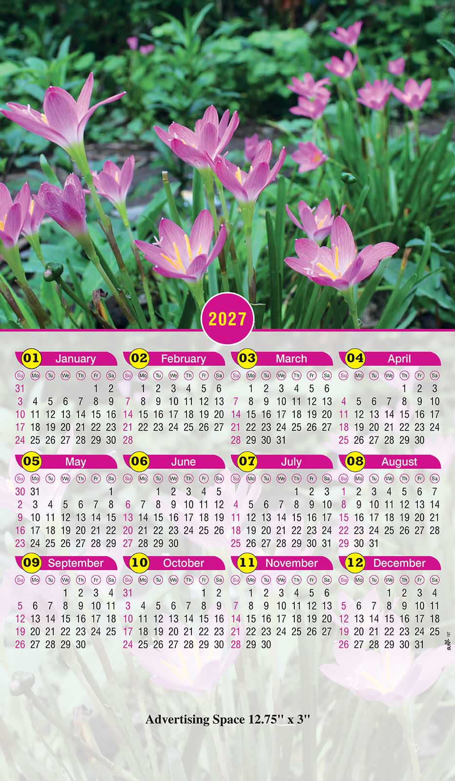 Flowering Scenery Wall Calendar