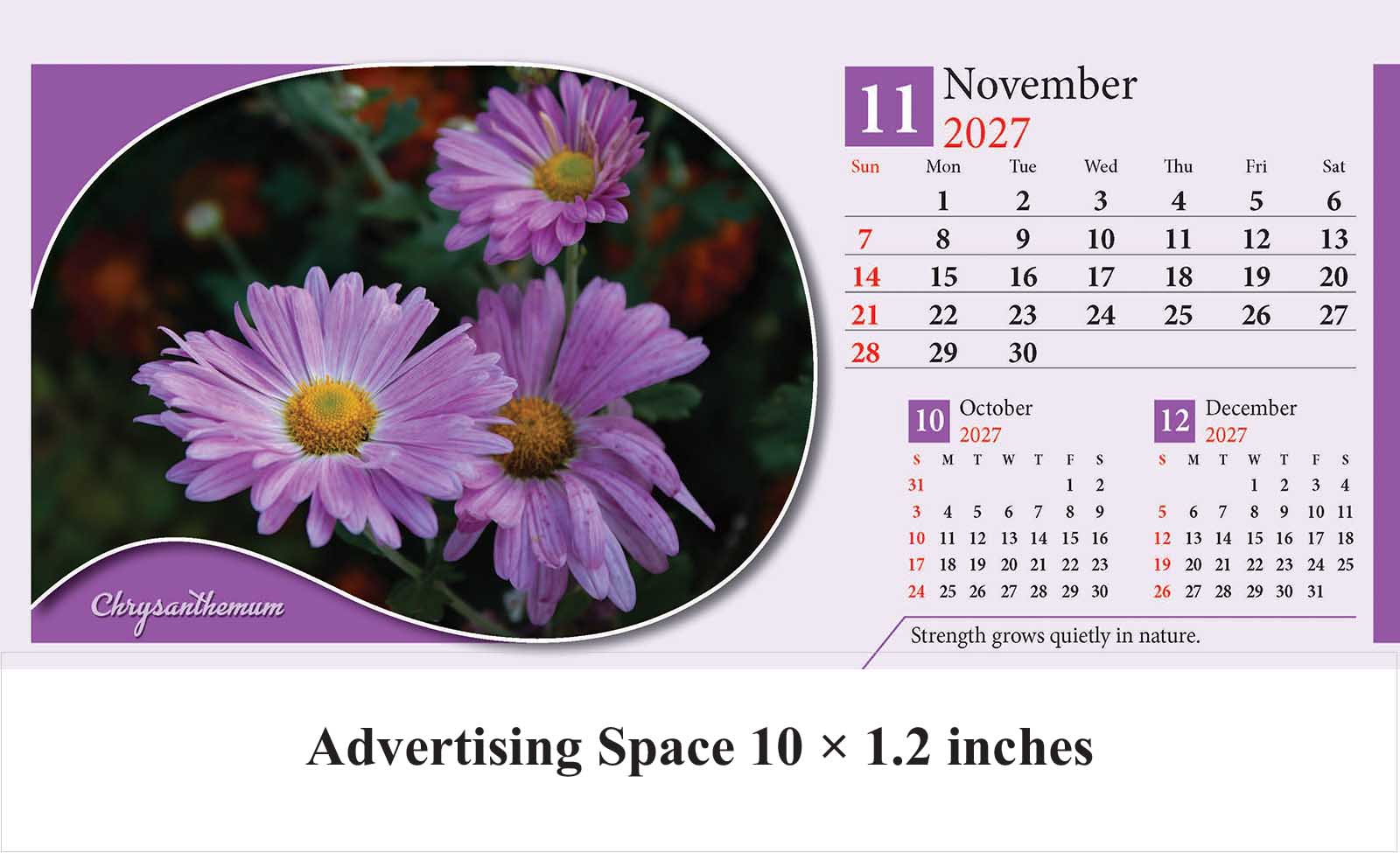 Flowers Desk Calendar thumbnail 12