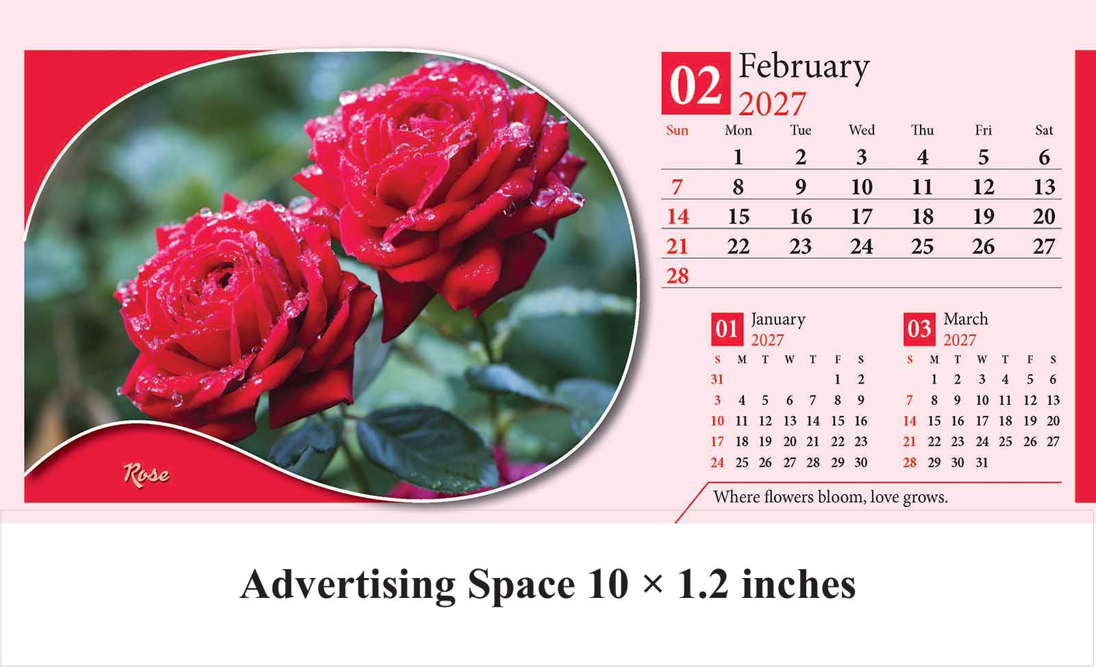 Flowers Desk Calendar thumbnail 3