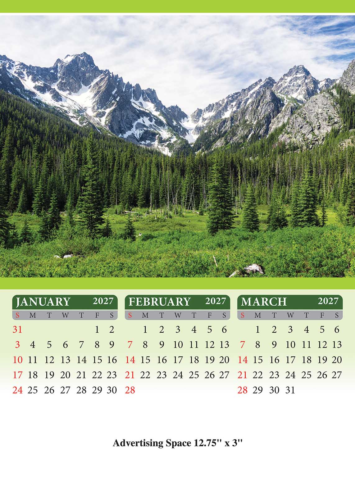 Panaromic Views Wall Calendar